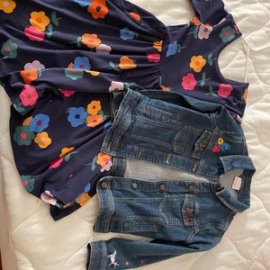 Hanna Andersson dress and denim jacket